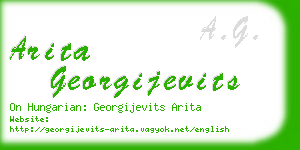 arita georgijevits business card